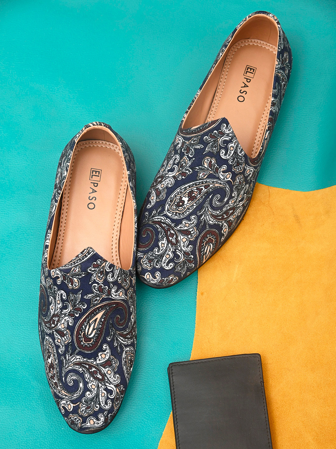 Buy El Paso Men Blue Printed Slip On Sneakers Casual Shoes for Men