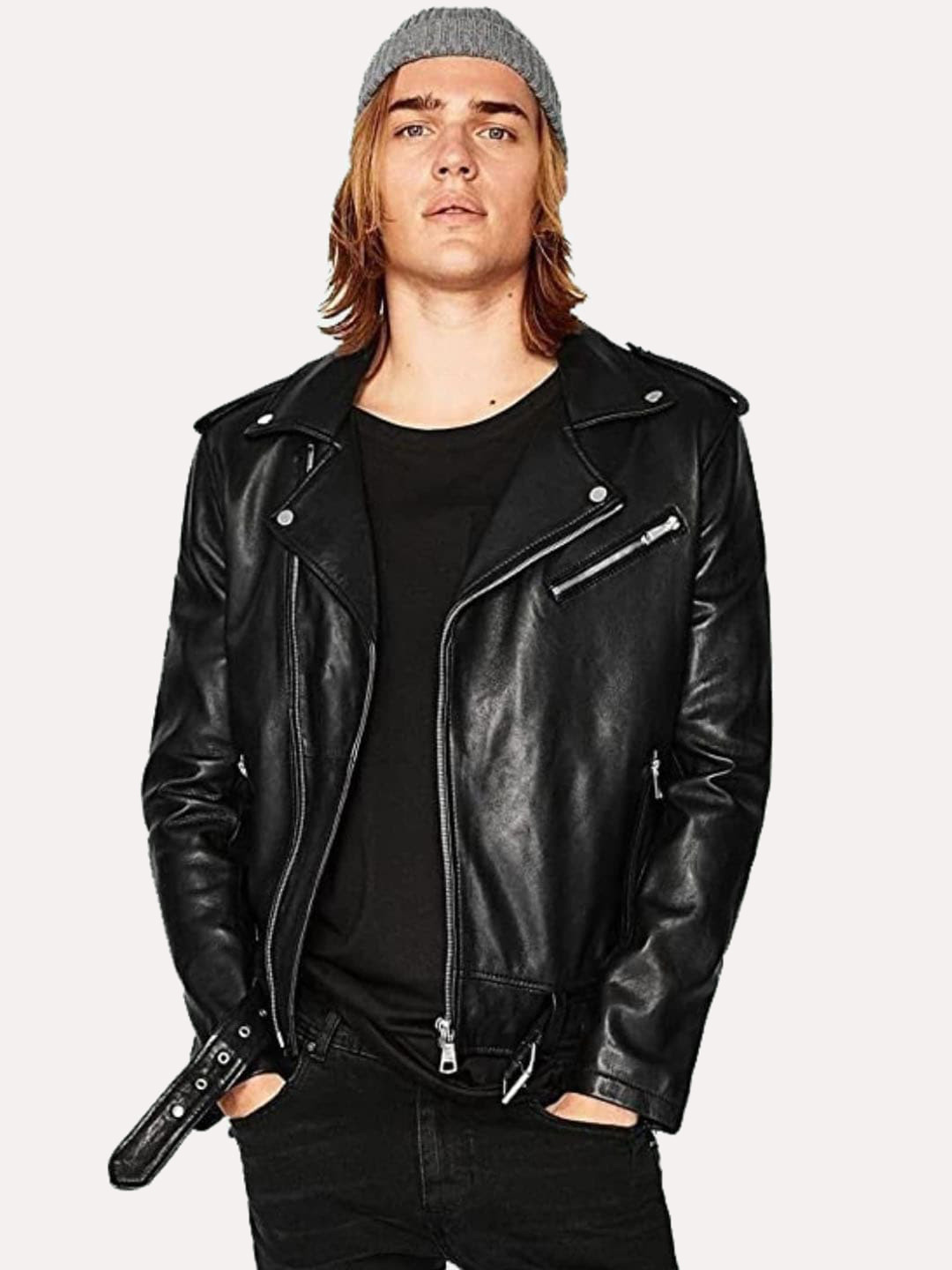Buy Leather Retail Men Black Outdoor Leather Jacket Jackets for Men