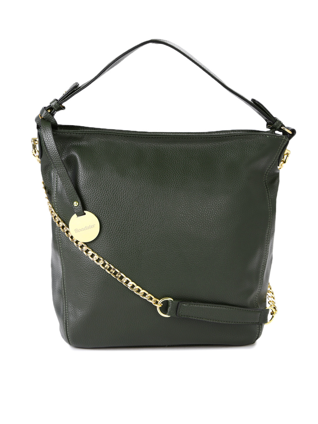 Buy Roadster Olive Green Solid Hobo Bag Handbags for Women 2033996 Myntra
