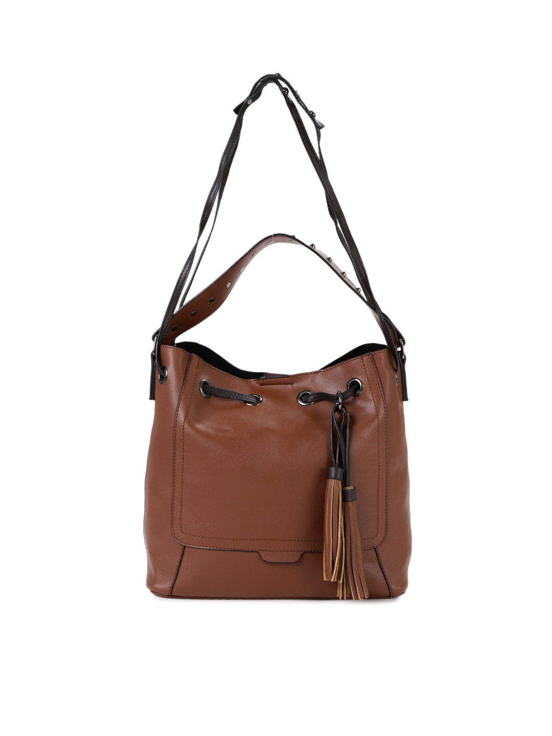 Buy Roadster Brown Solid Hobo Bag With Pouch Handbags for Women