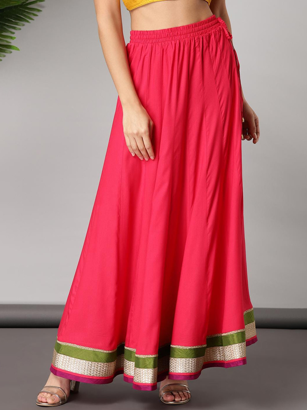 Buy Lakshita Women Pink Designer A Line Maxi Skirt Skirts for Women