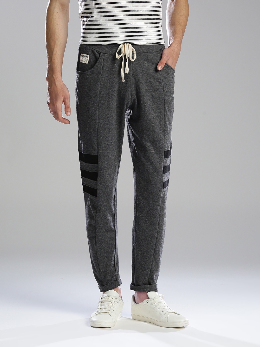 grey track pants mens