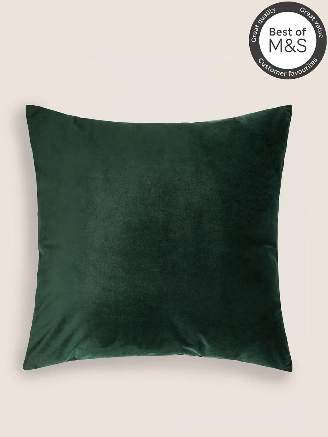 Buy Marks & Spencer Green Solid Velvet Floor Cushion Cushions for