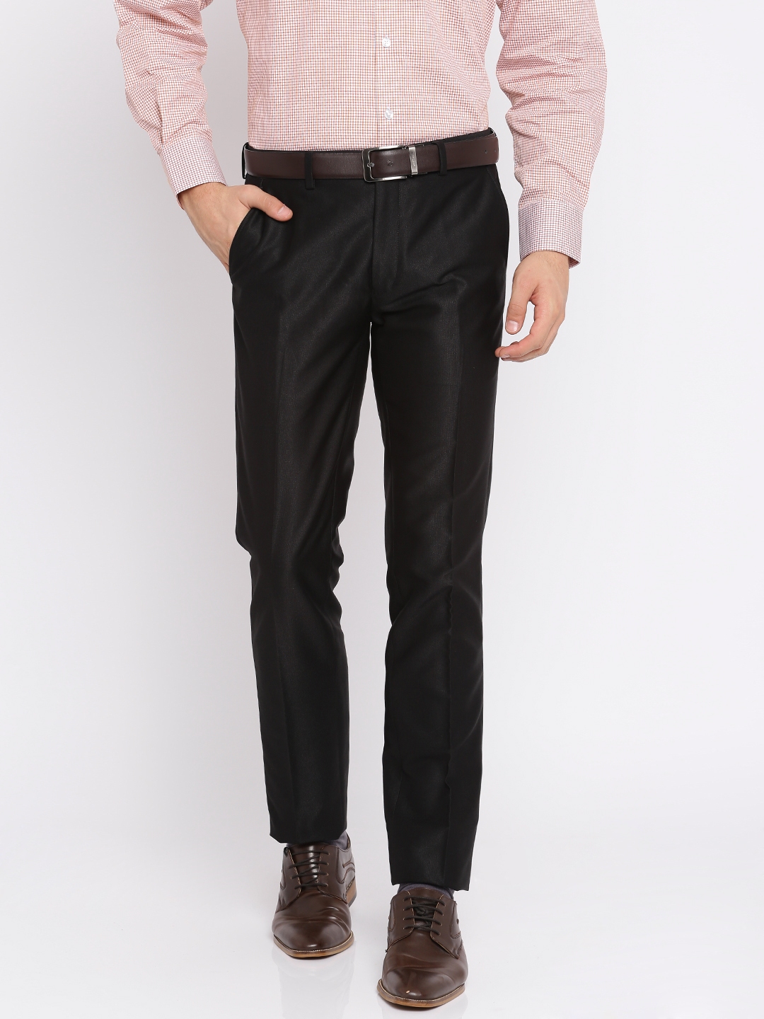 mens black evening trousers
