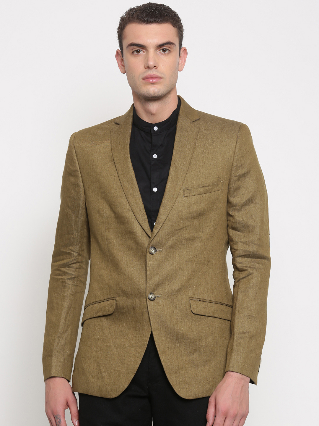 Buy Theme Olive Super Slim Fitted Single Breasted Formal Blazer