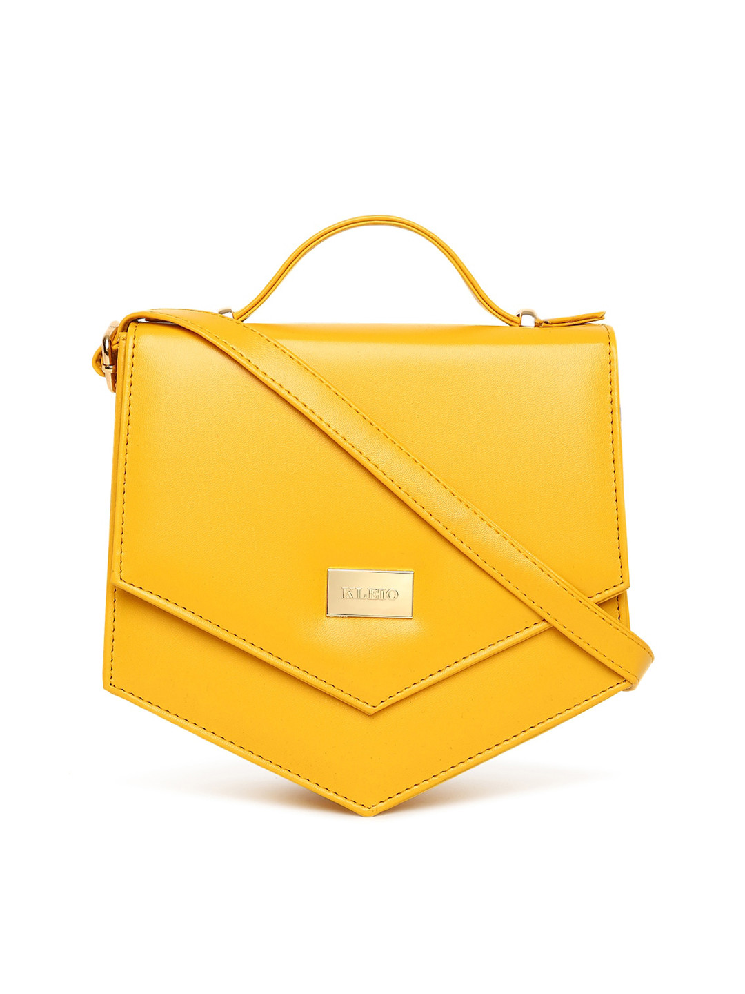 Buy KLEIO Yellow Unique Shaped Sling Bag Handbags for Women 20354700 Myntra