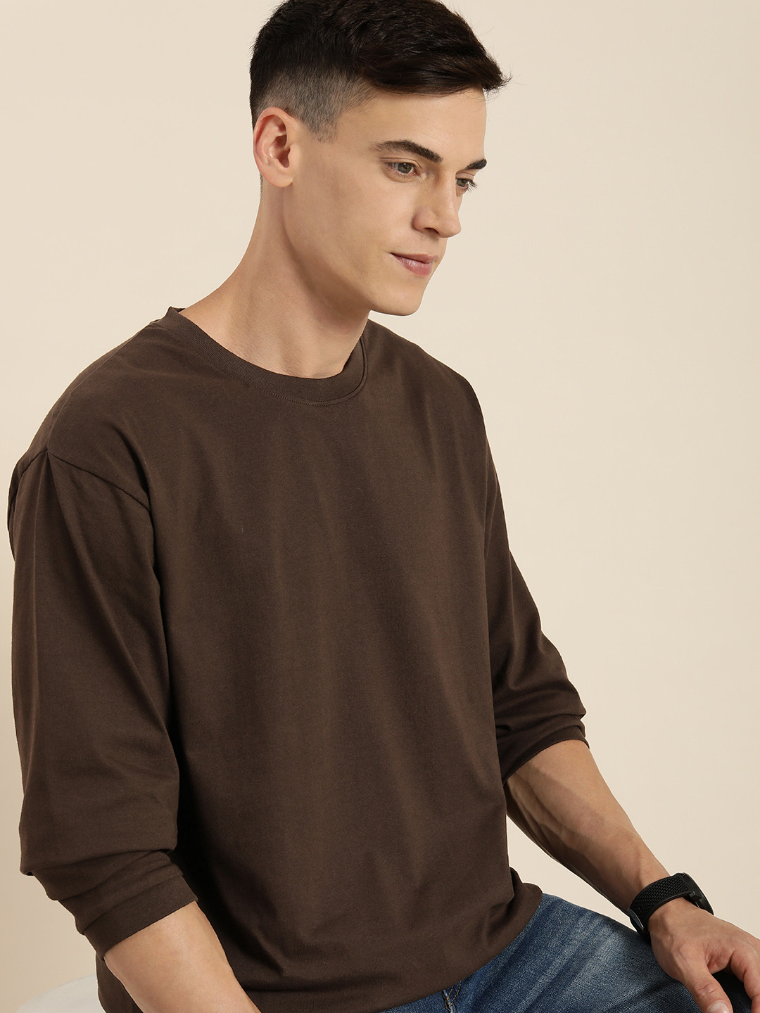 Buy DILLINGER Men Solid Oversized T Shirt Tshirts for Men 20355854