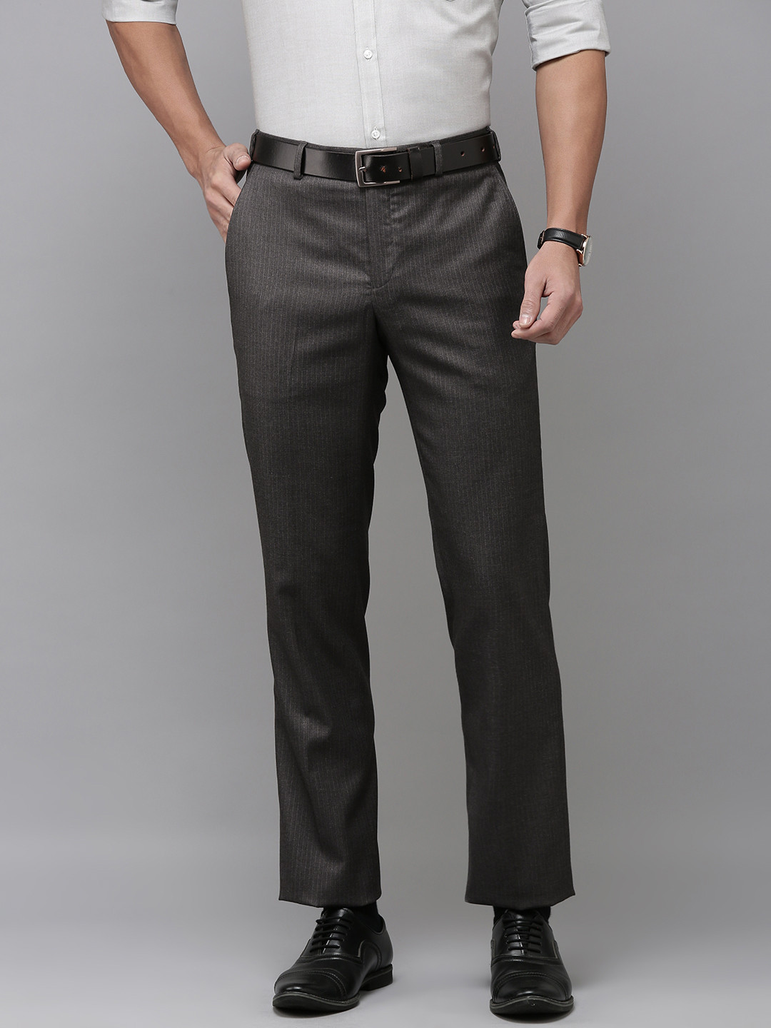 Buy Park Avenue Men Solid Formal Trousers - Trousers for Men 20359030 ...