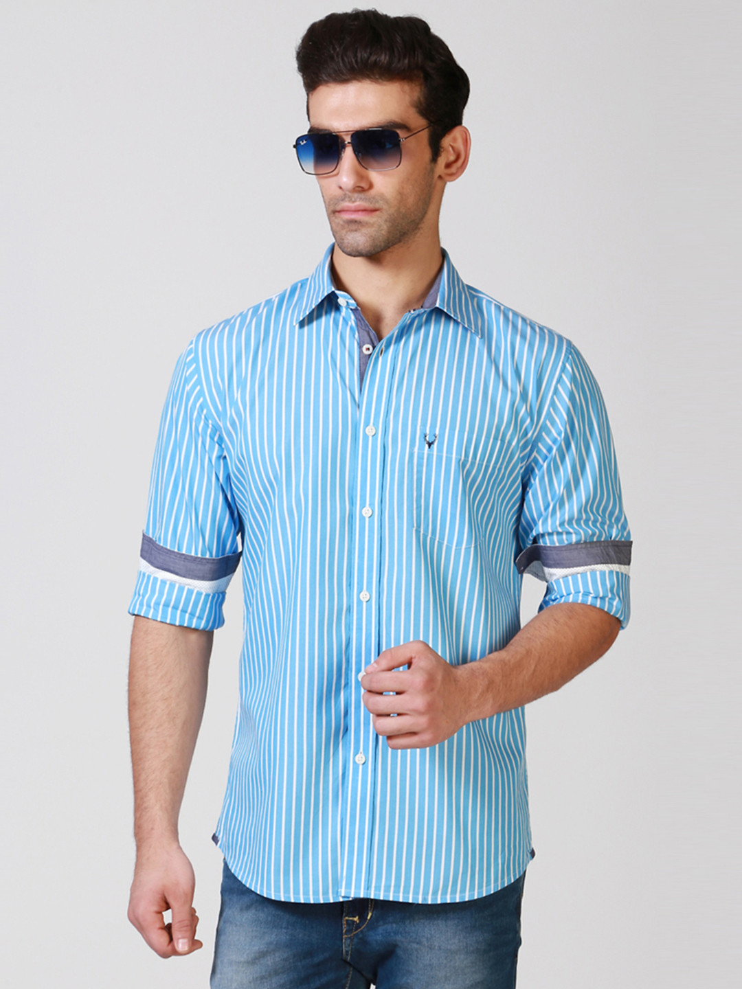 allen solly striped shirts