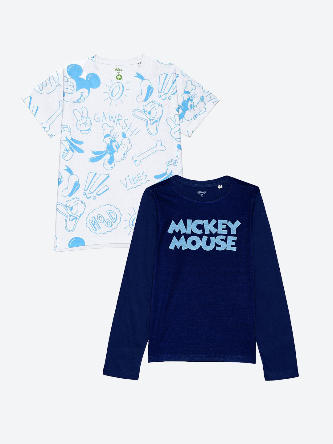 Hey Mickey Blue with Black Sleeves Boy's T-shirt