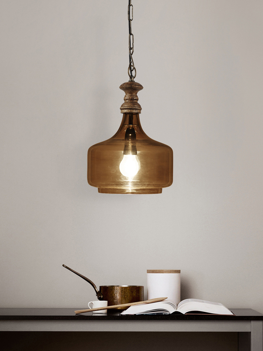 Buy THE LIGHT STORE Brown Hanging Light - Ceiling Lamps for Unisex ...