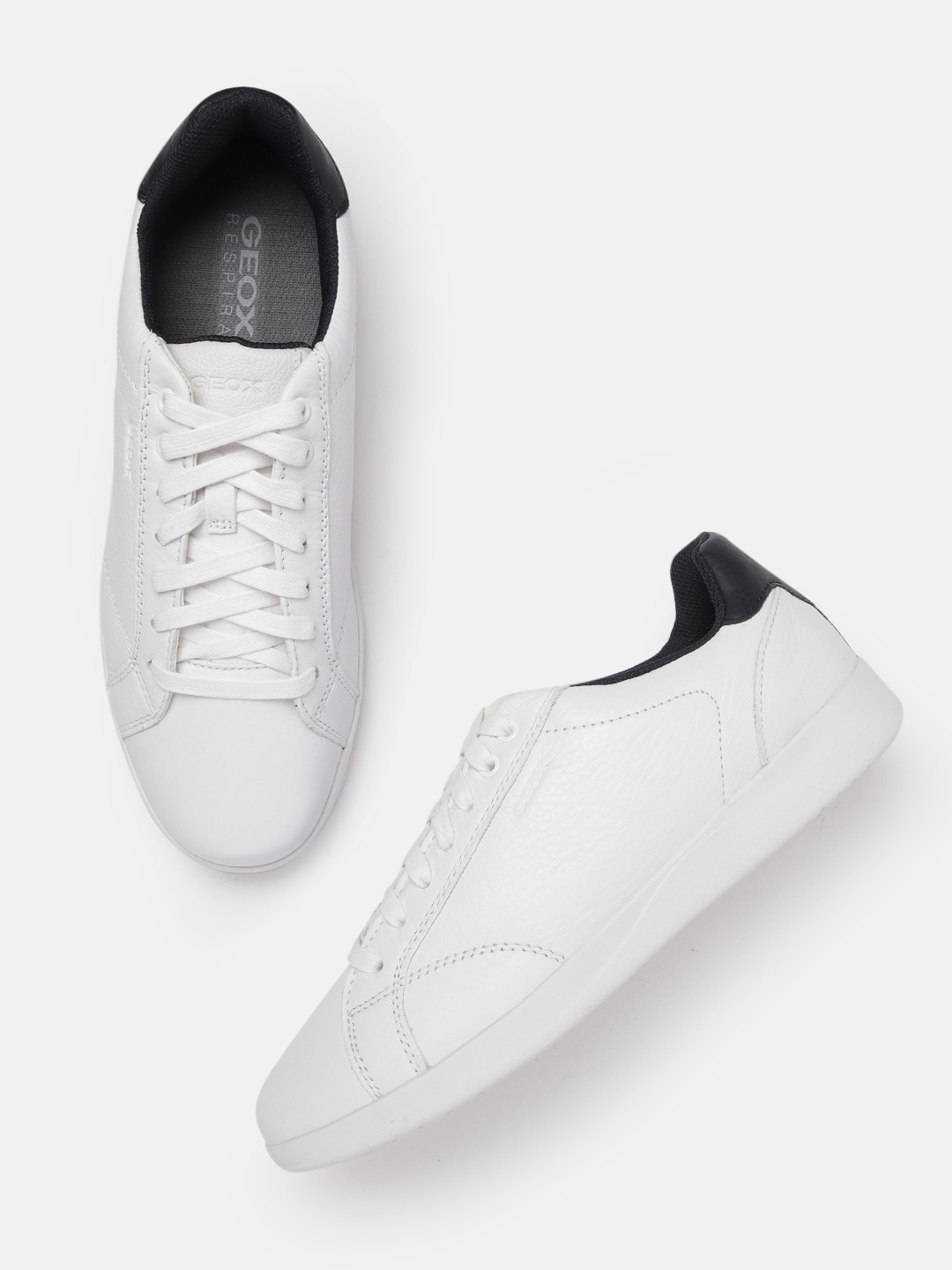 Buy Geox Men White Leather Sneakers Casual Shoes for Men 20363286