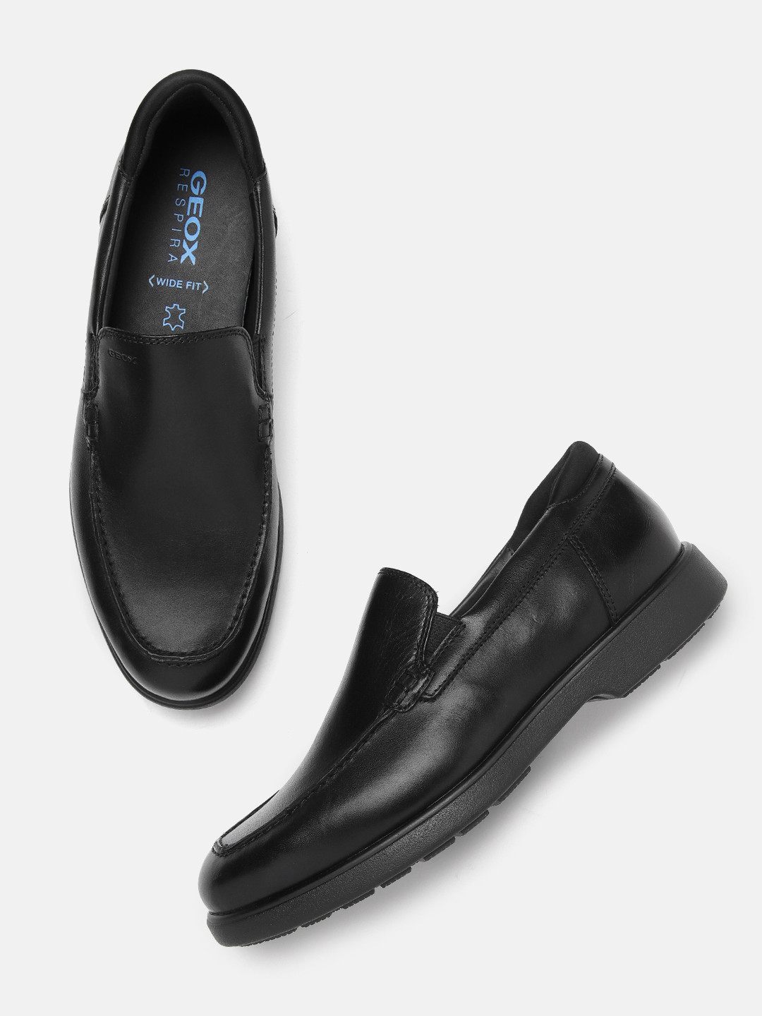 Buy Geox Men Black Leather Slip On Sneakers Casual Shoes for Men