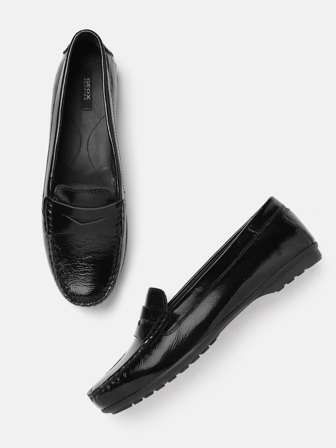 Buy Geox Women Black Leather Loafers Casual Shoes for Women 20363462