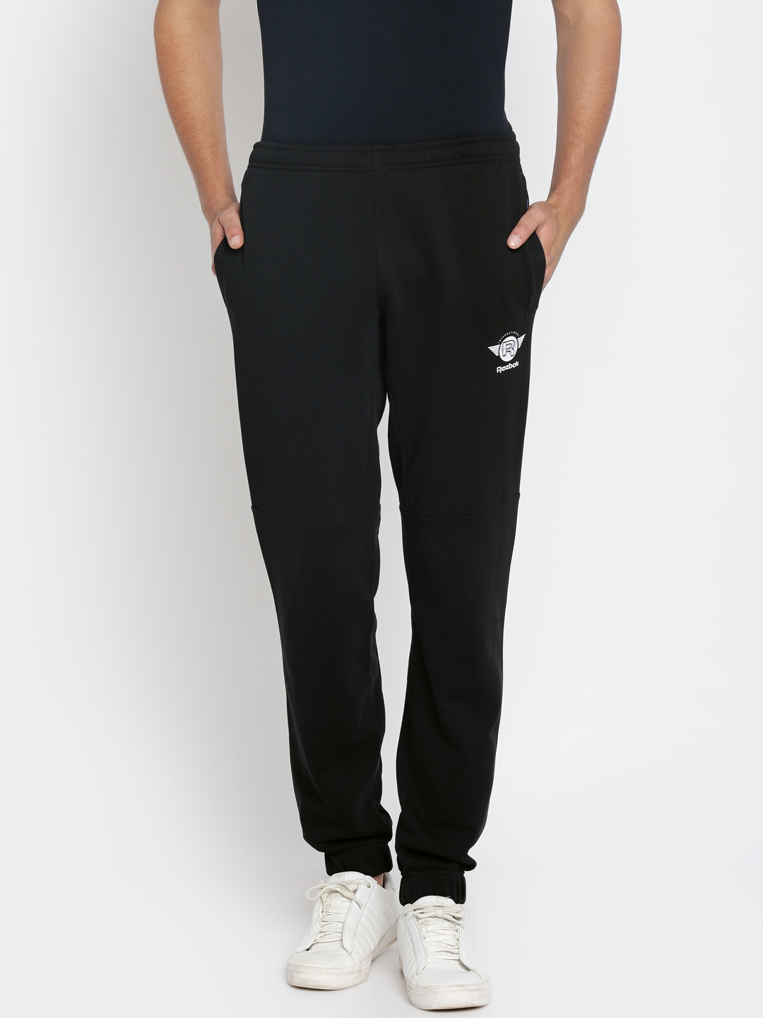 black reebok joggers