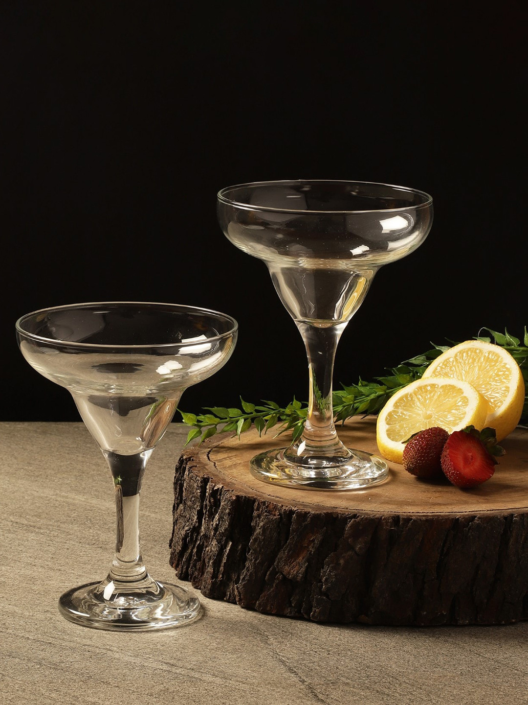 Buy The Decor Mart Set Of 2 Transparent Classic Glass Ice Cream Cup Set