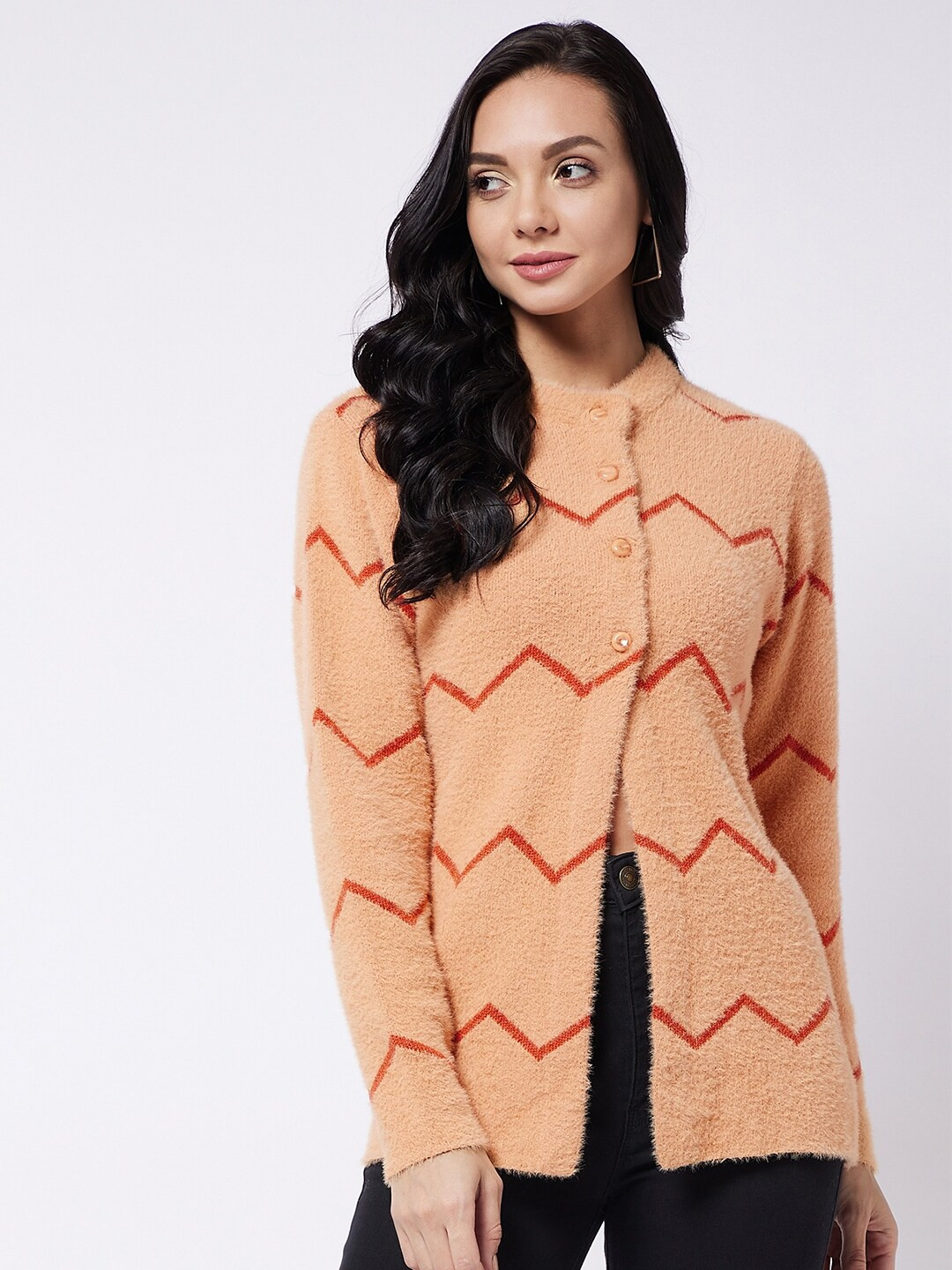 Buy Modeve Women Orange Cardigan Sweaters for Women 20369218 Myntra