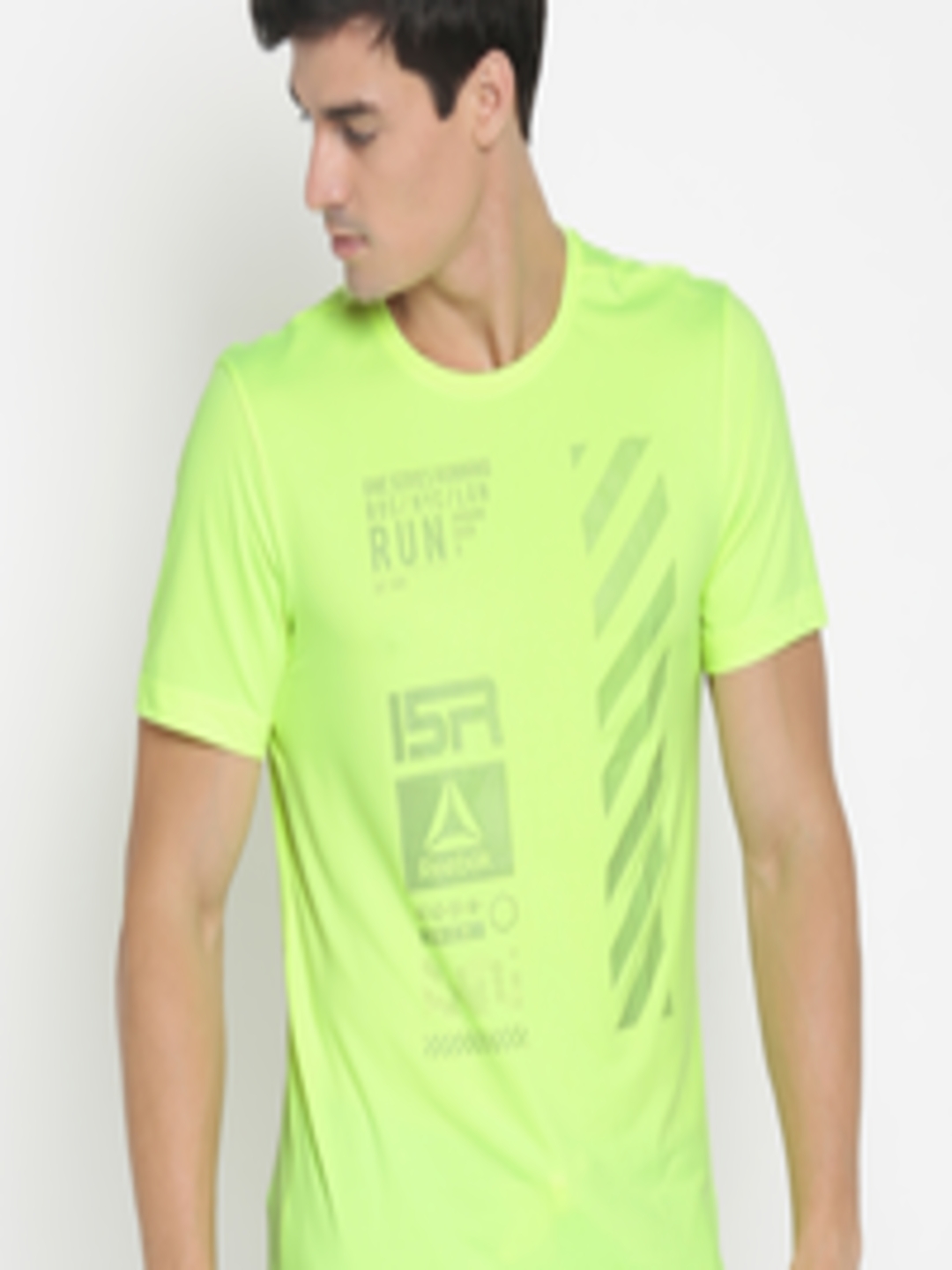 Buy Reebok Men Lime Green Printed OSR REFLECT T Shirt - Tshirts for Men ...