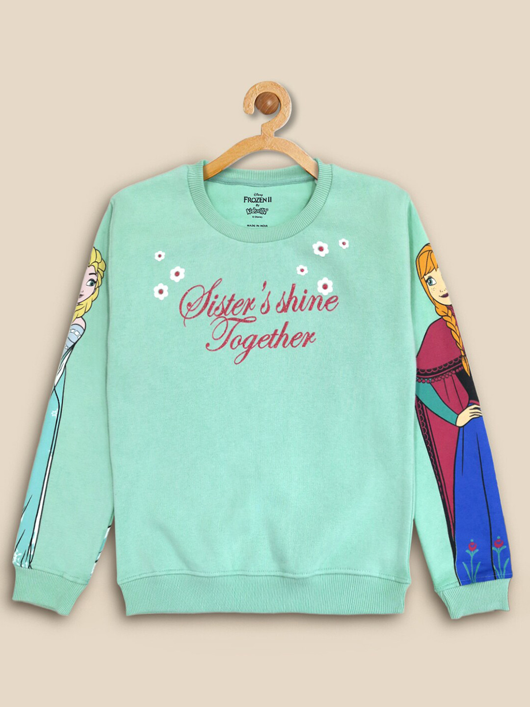 Girls Blue Fleece Fur Sweatshirt