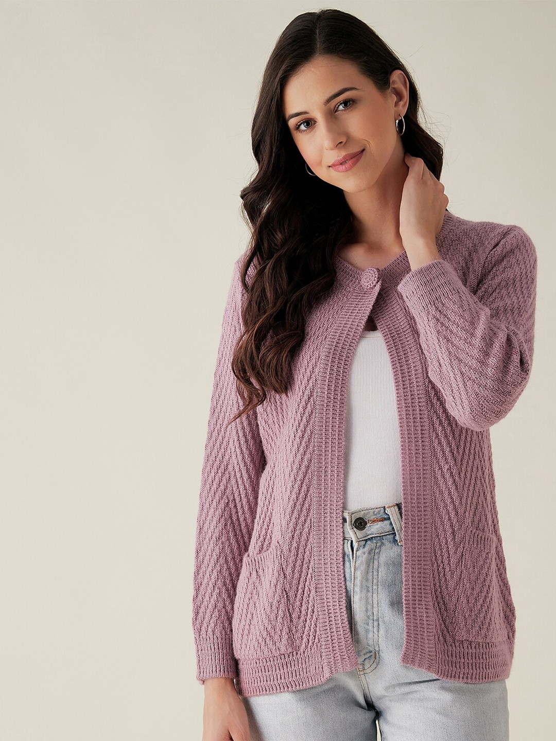 Buy RIVZA Women Pink Cardigan Sweaters for Women 20372800 Myntra
