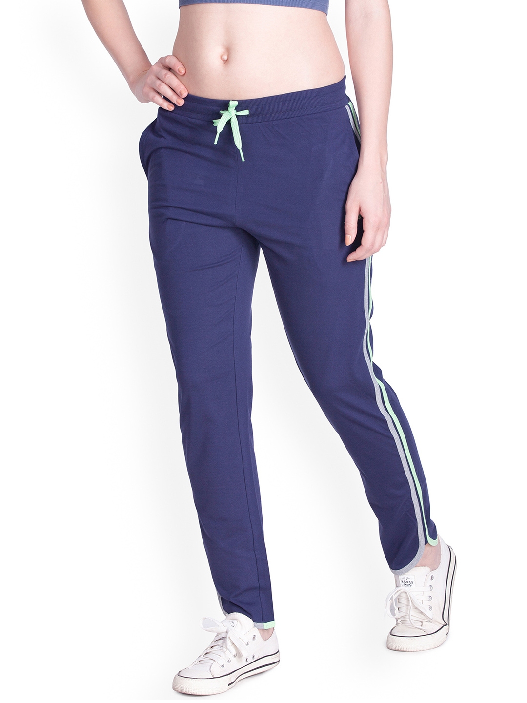 womens navy track pants