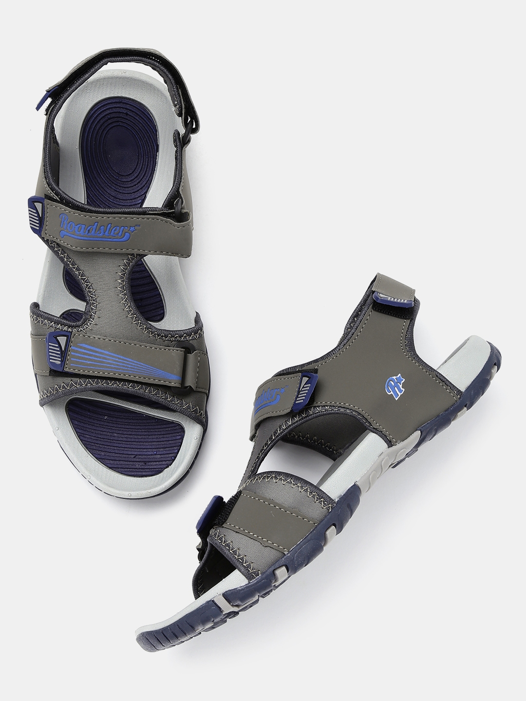 Buy Roadster Men Grey Sports Sandals - Sports Sandals for Men 2037882 ...