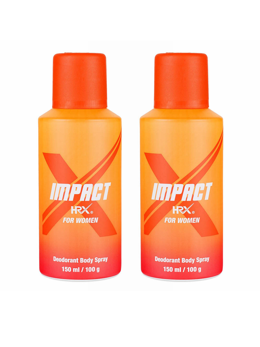 Buy HRX Women Set Of 2 Impact Deodorant Body Spray 150 Ml Each