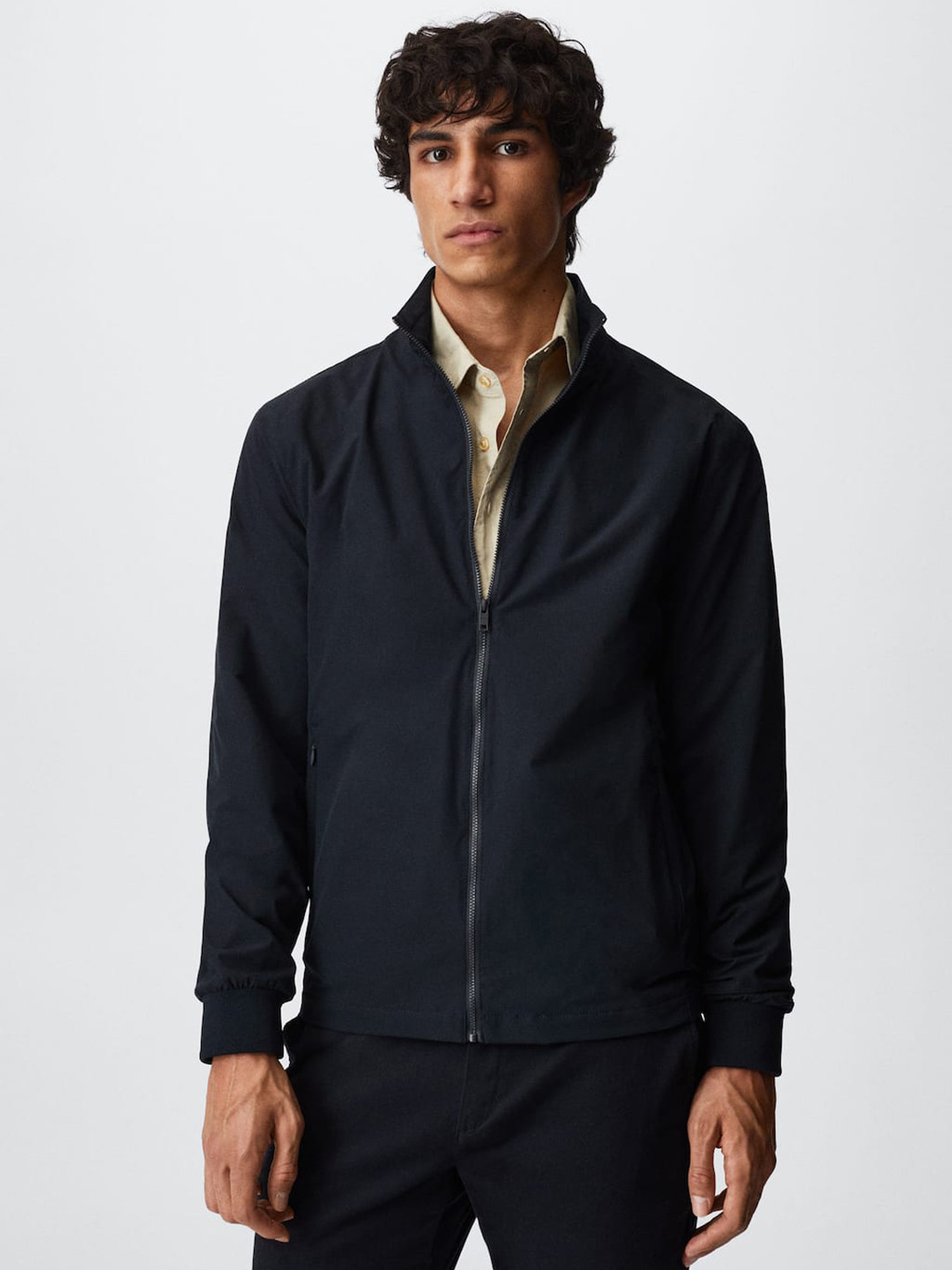 Buy MANGO MAN Navy Blue Water Resistant Performance Jacket Jackets