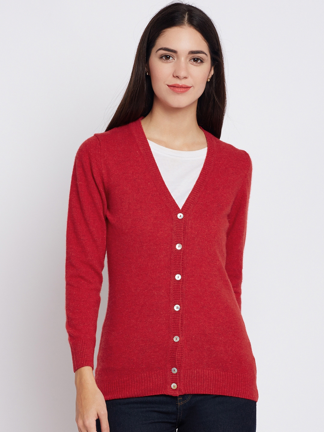 Buy Monte Carlo Women Red Solid Cardigan - Sweaters for Women 2038856 ...