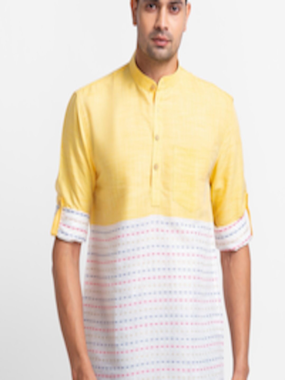 Buy SARVAMOHAN Men Yellow Printed Casual Shirt - Shirts for Men ...