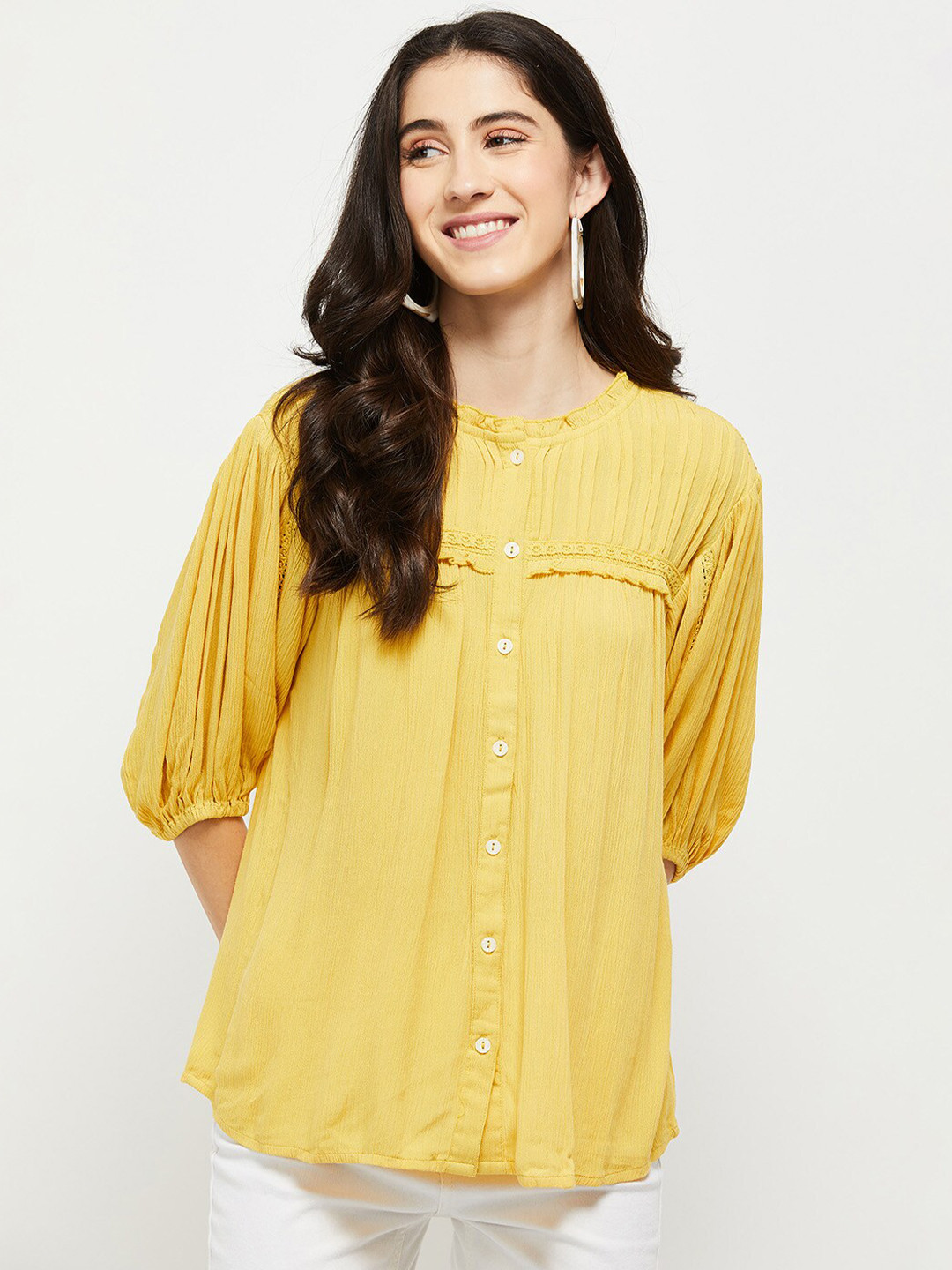 Buy Max Women Yellow Top Tops for Women 20393090 Myntra