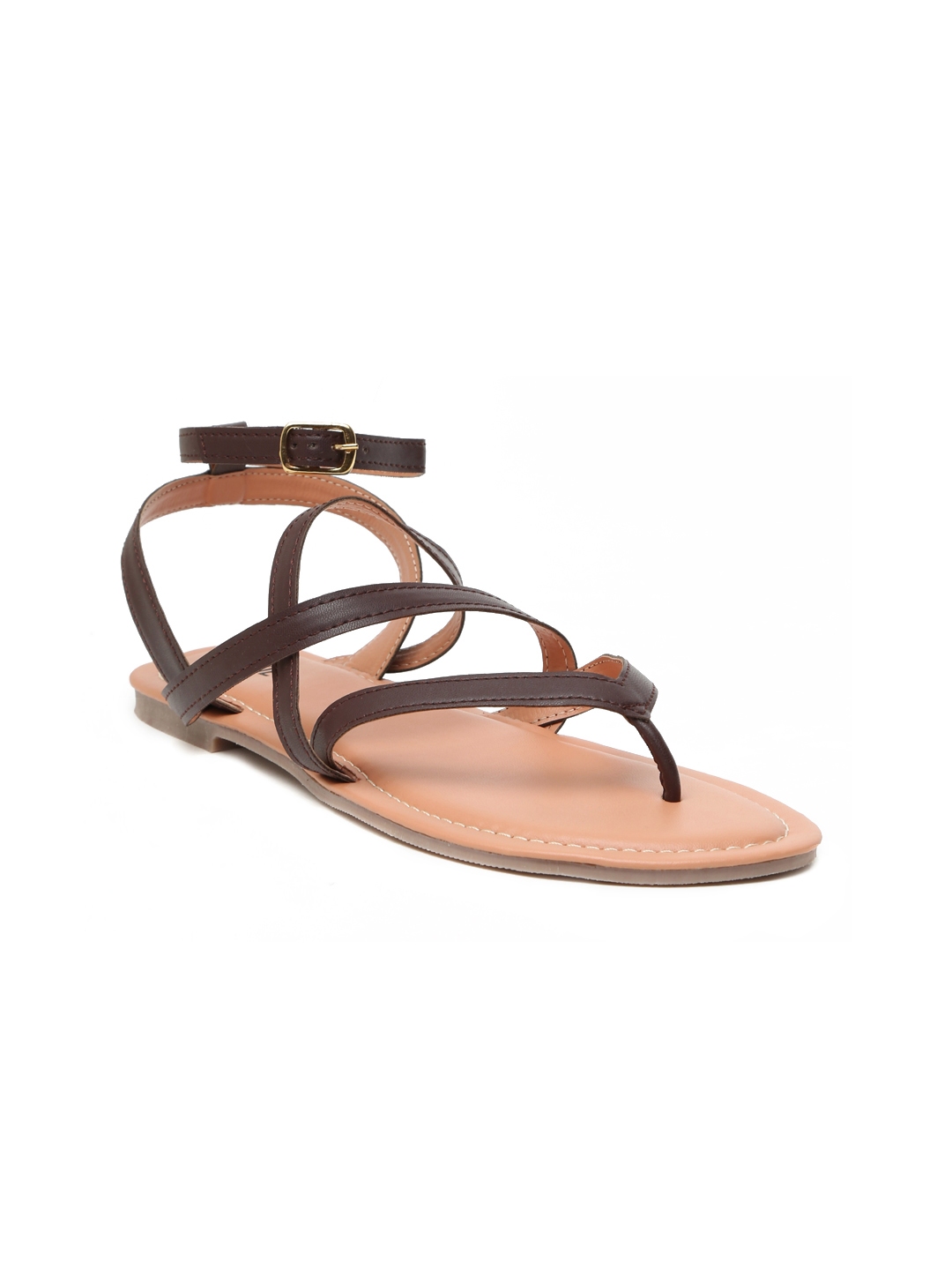 open toe flats myntra