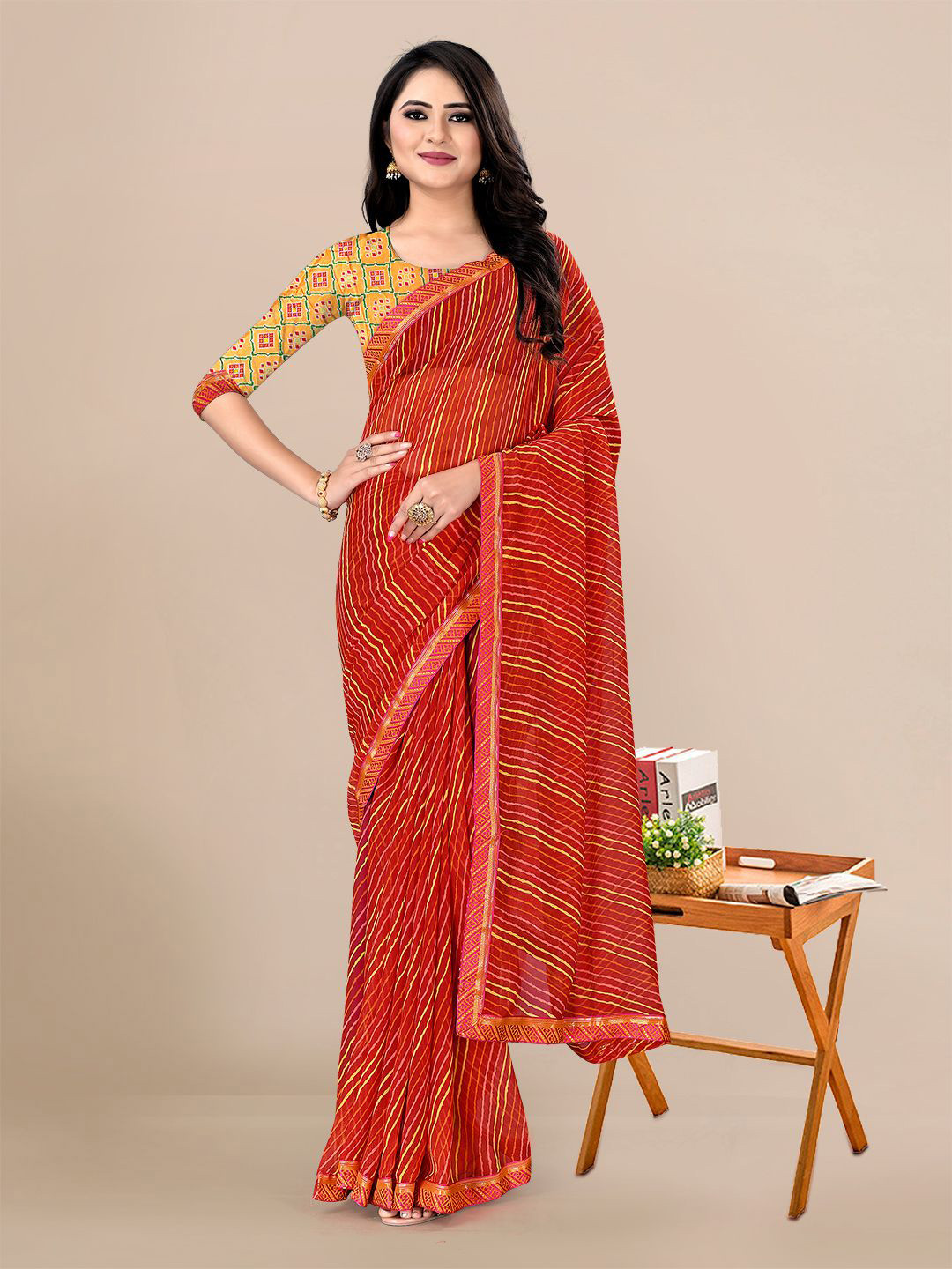 Kalyani Black Leheriya Skirt Dress