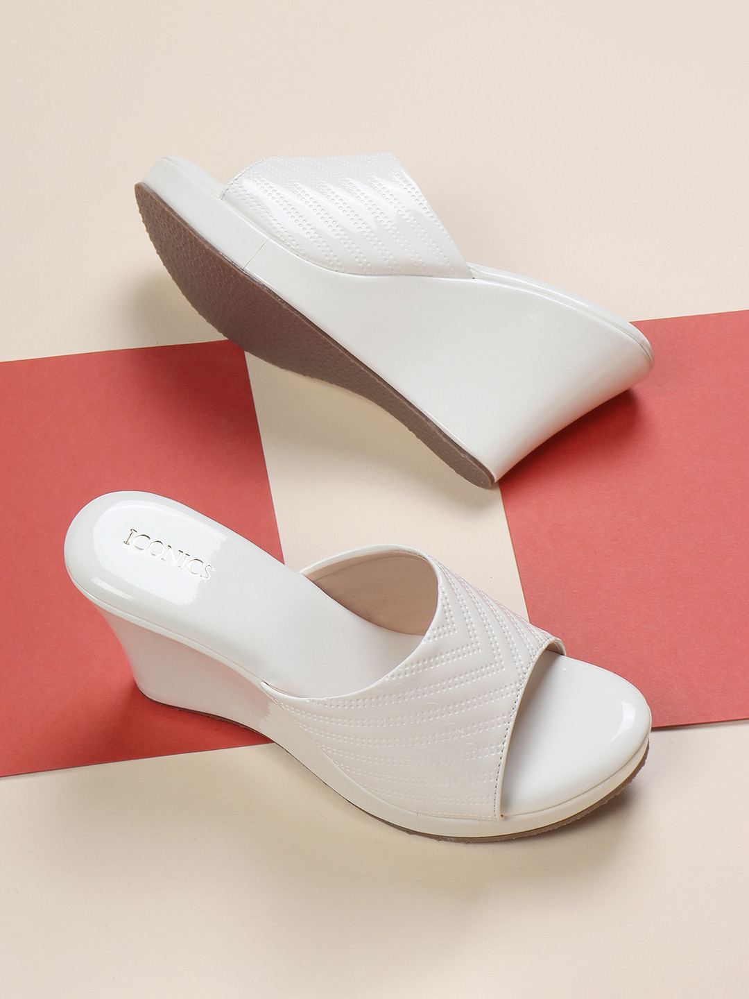 white wedge heels women