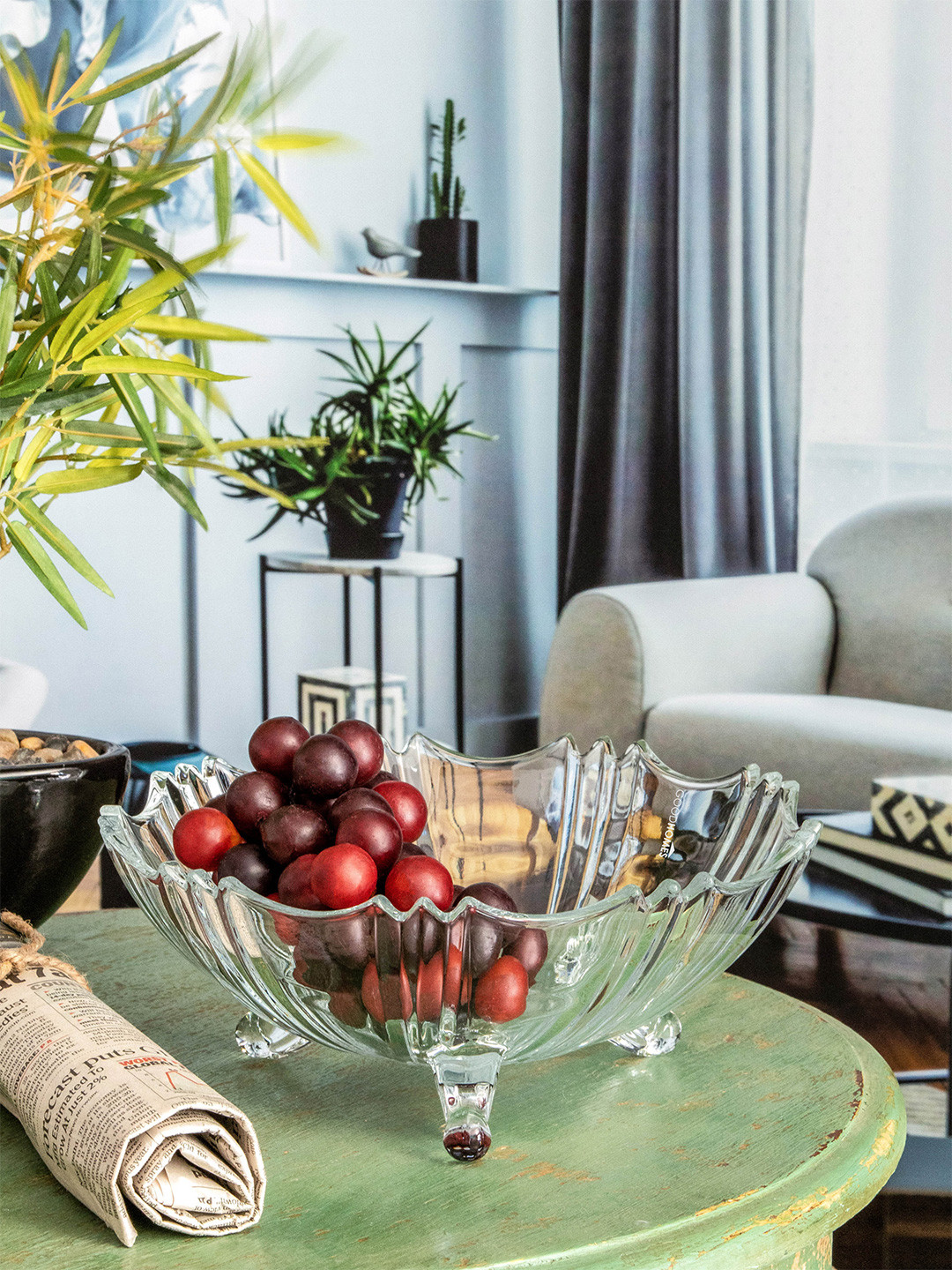 Buy GOODHOMES Transparent Textured Dishwasher & Microwave Safe Glass