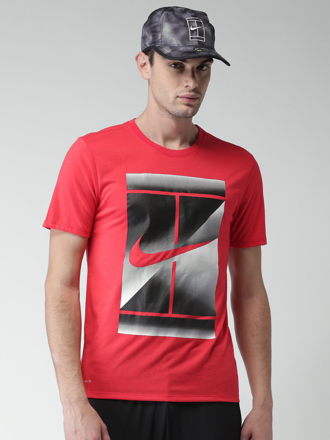 nike t shirts mens red and black