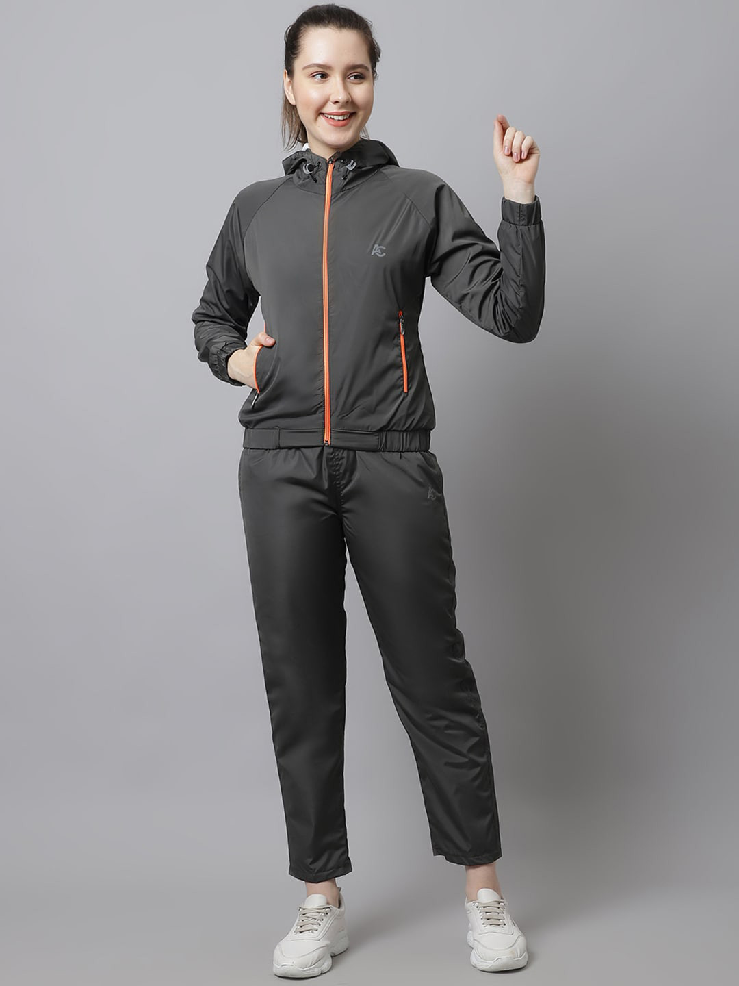 Buy ANTI CULTURE Women Grey Solid Tracksuits Tracksuits for Women