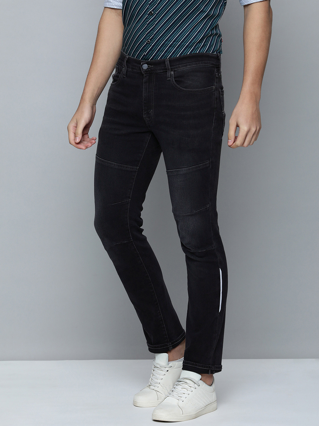 Buy Levis Men Black Slim Fit Mid Rise Light Fade Stretchable Jeans Jeans for Men 20429076 Myntra
