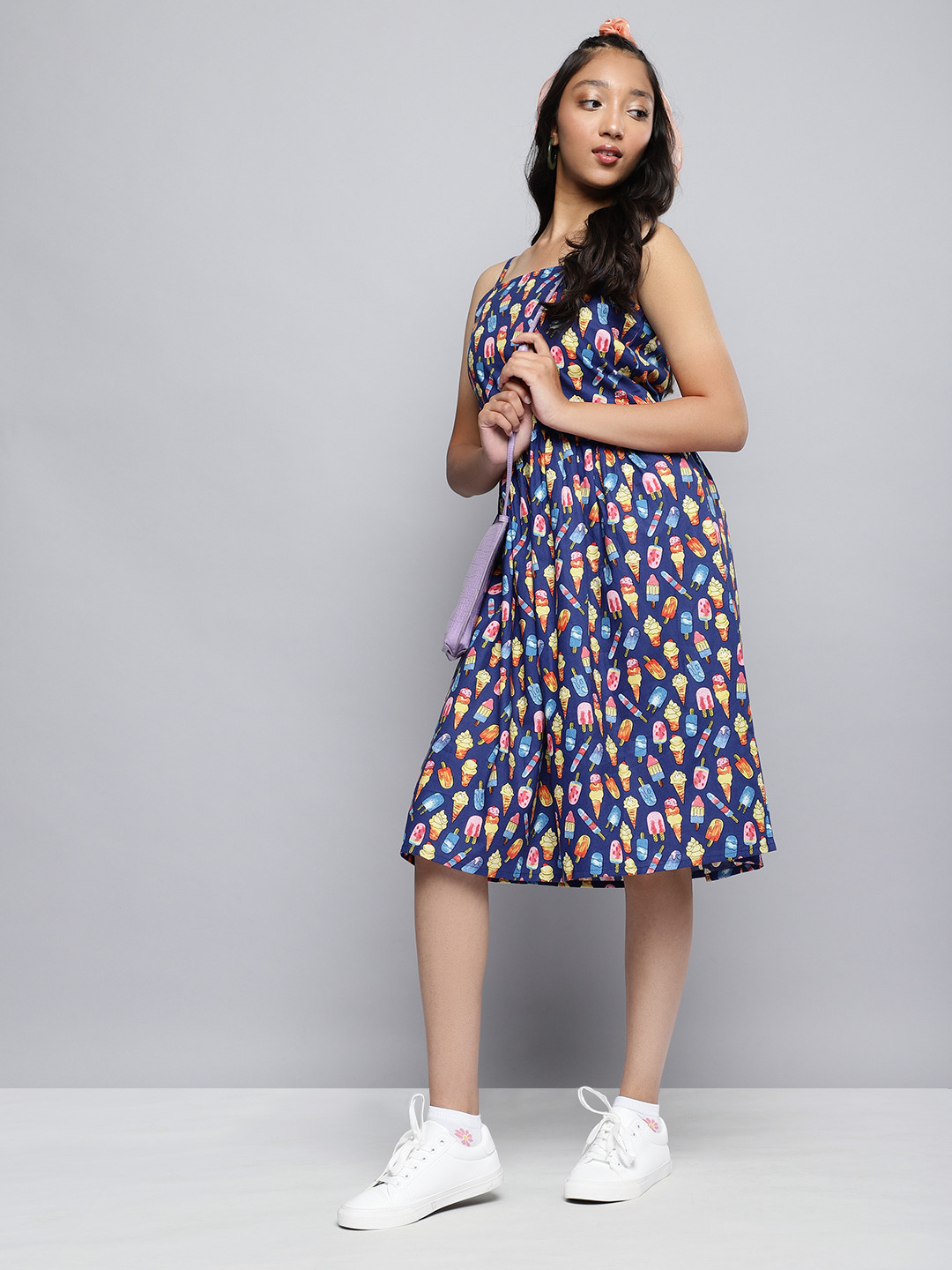 Buy YK Girls Pure Cotton Printed Fit & Flare Dress Dresses for Girls