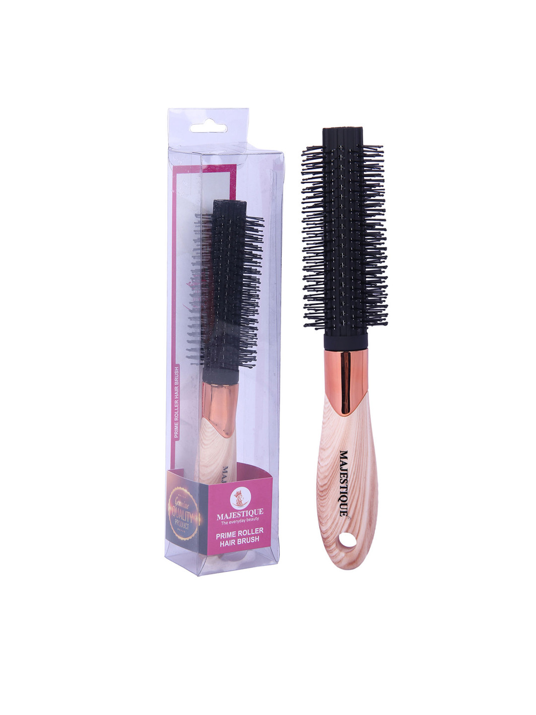 Buy MAJESTIQUE Black Roller Hair Brush Hair Brush And Comb for Unisex
