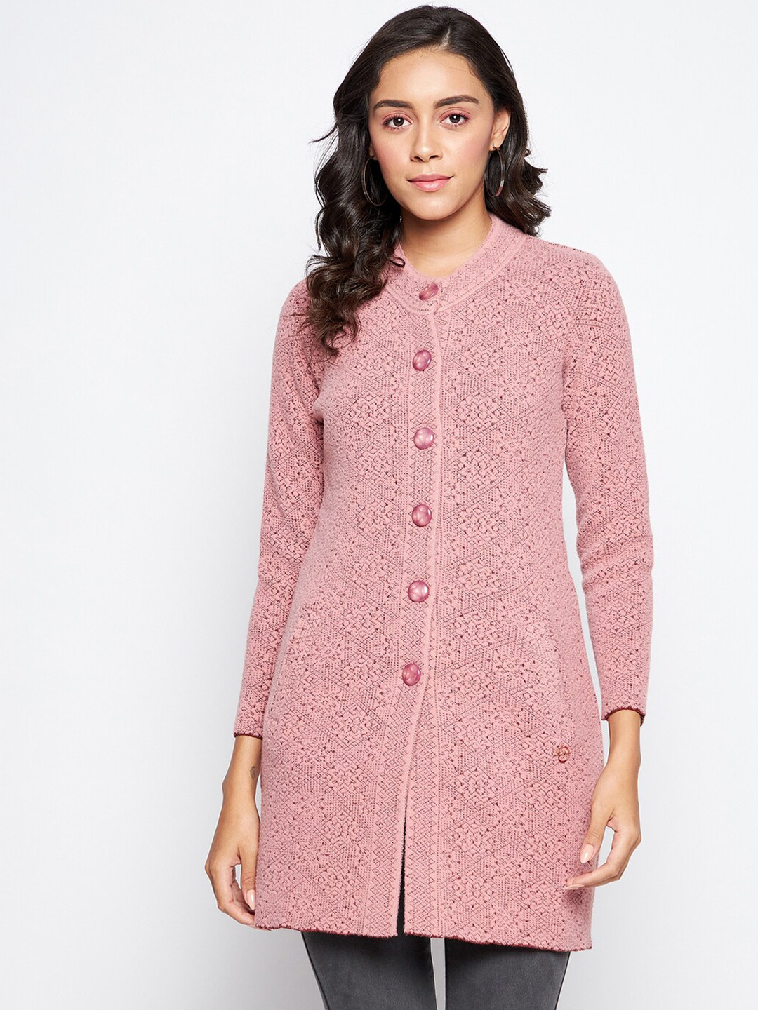 Buy Duke Women Pink Longline Cardigan Sweaters for Women 20433650