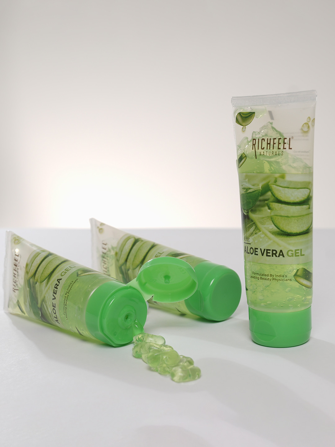 Buy Richfeel Set Of 3 Pure Aloe Vera Gel Serum And Gel for Unisex