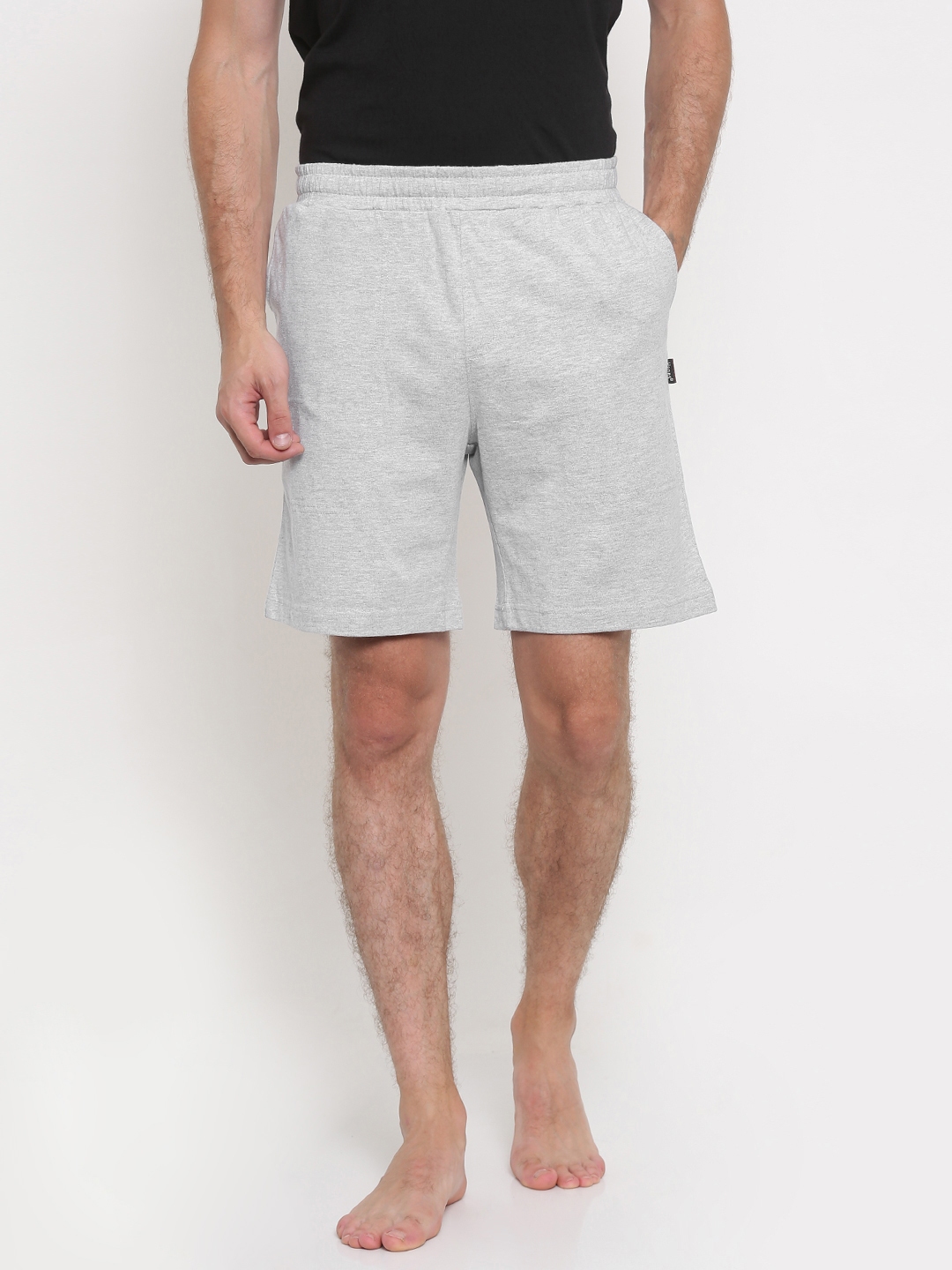 Buy Hanes Men Grey Lounge Shorts MPO62 003 - Lounge Shorts for Men ...