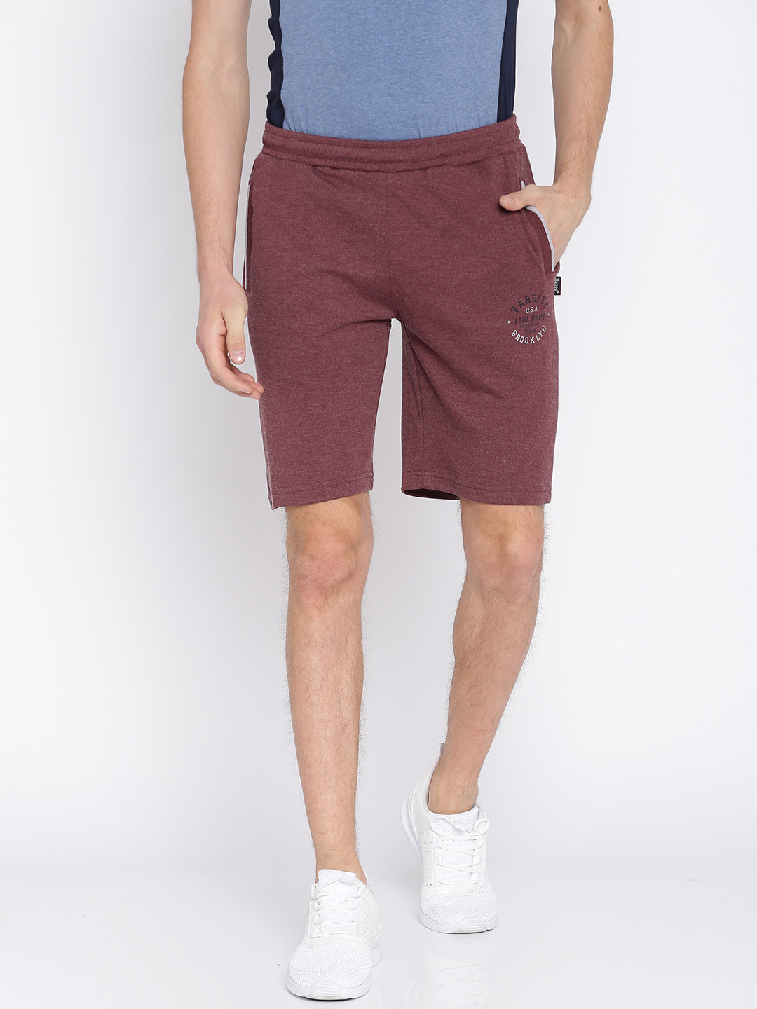 Buy Hanes Men Maroon Solid Slim Fit Sports Shorts Shorts for Men 2044377 Myntra