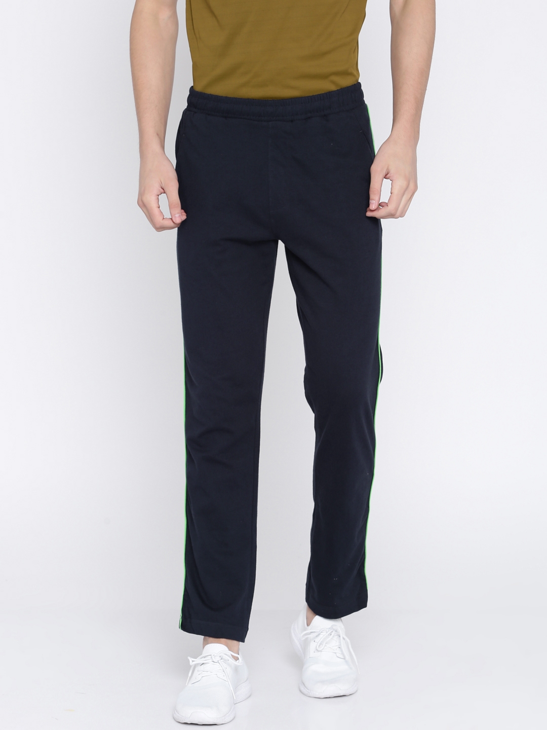navy track pants mens