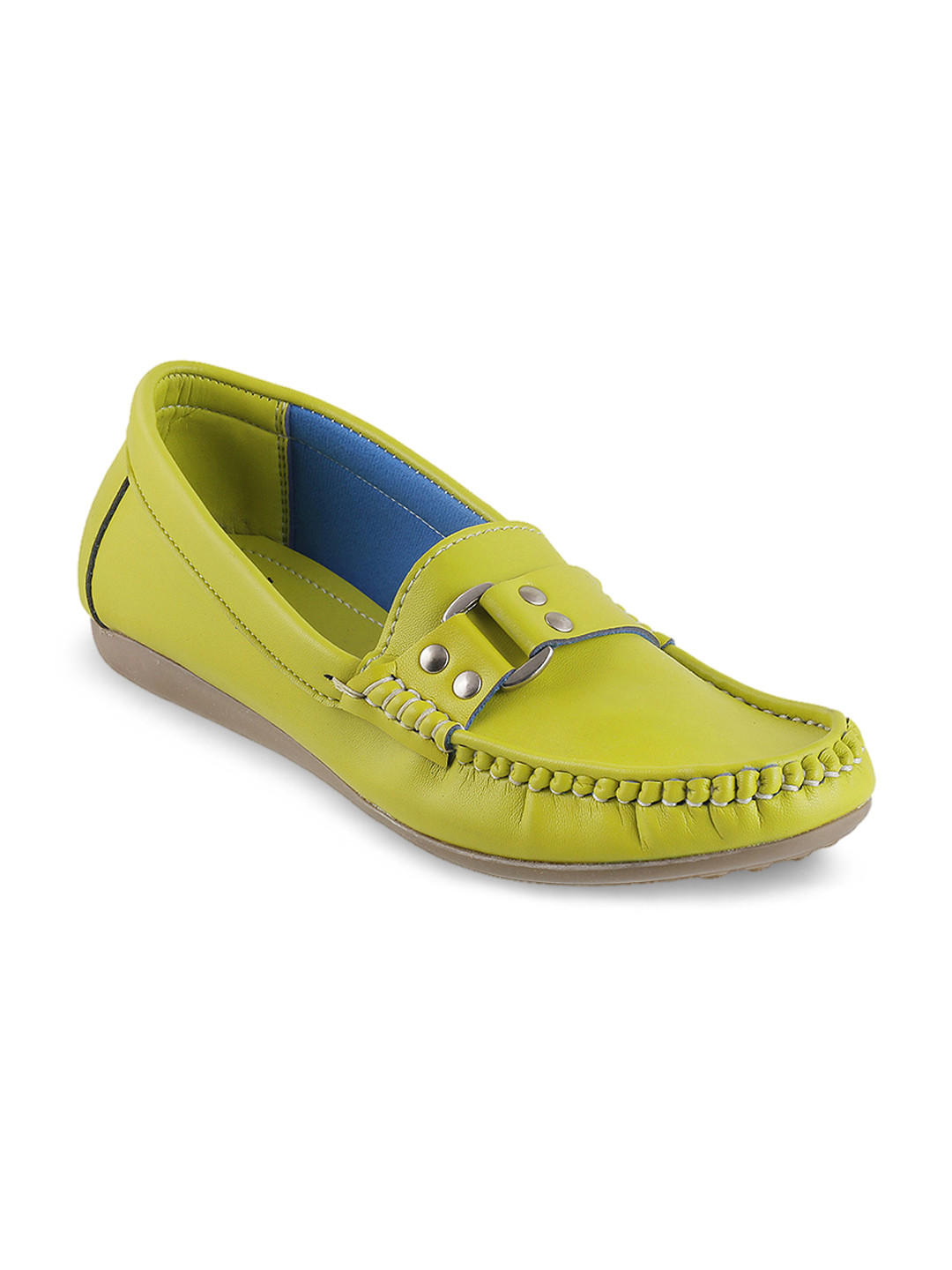 Buy Metro Women Lime Green Loafers Casual Shoes for Women 2045030