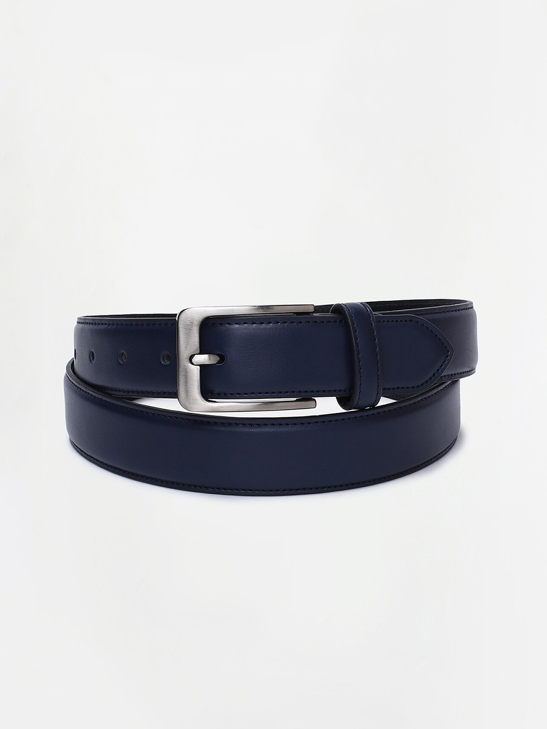 Buy CODE By Lifestyle Men Navy Blue Solid Leather Belt Belts for Men