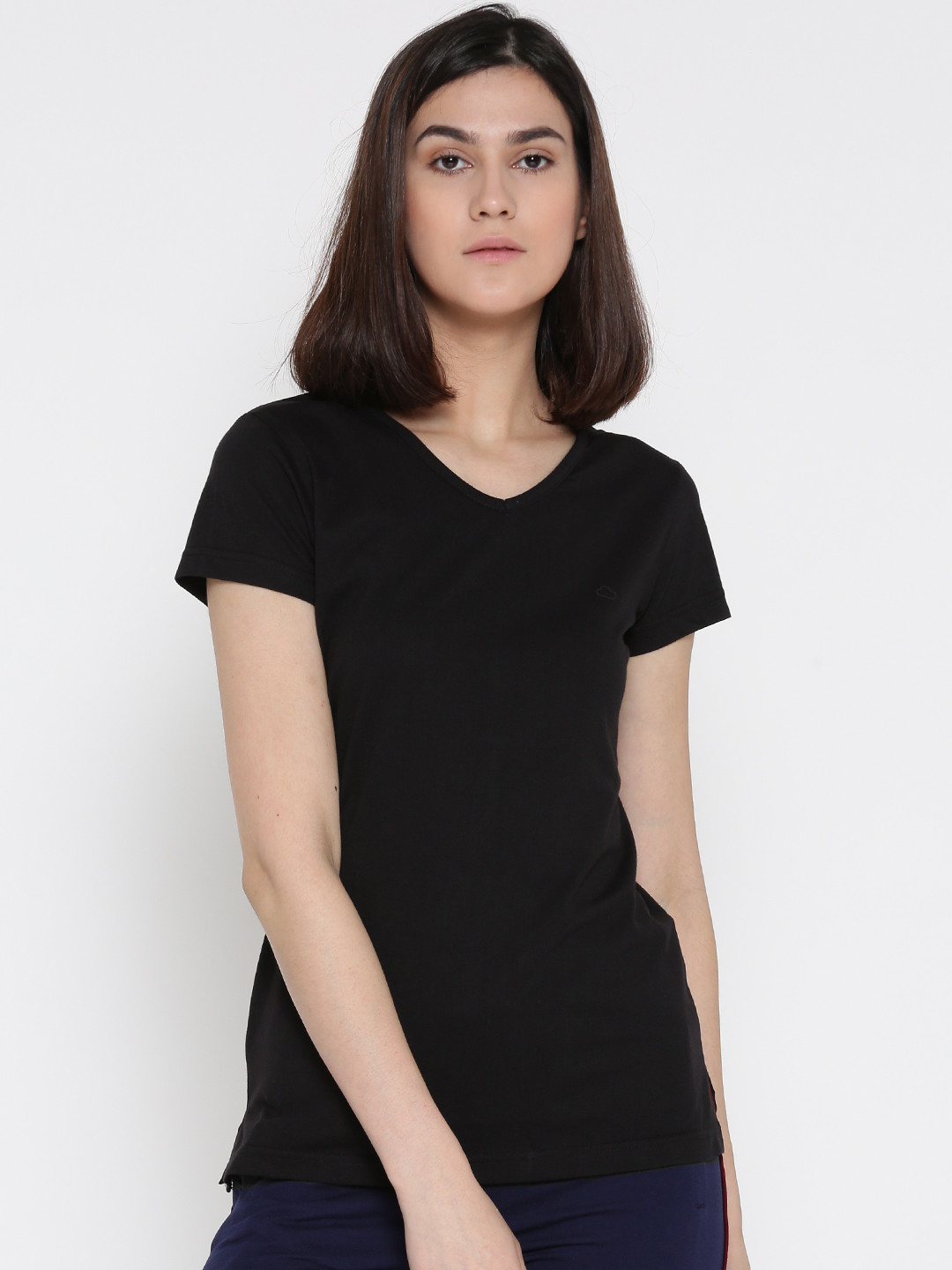 Buy Sweet Dreams Women Black Lounge T Shirt F LLT 017A - Lounge Tshirts for Women 2045380 | Myntra