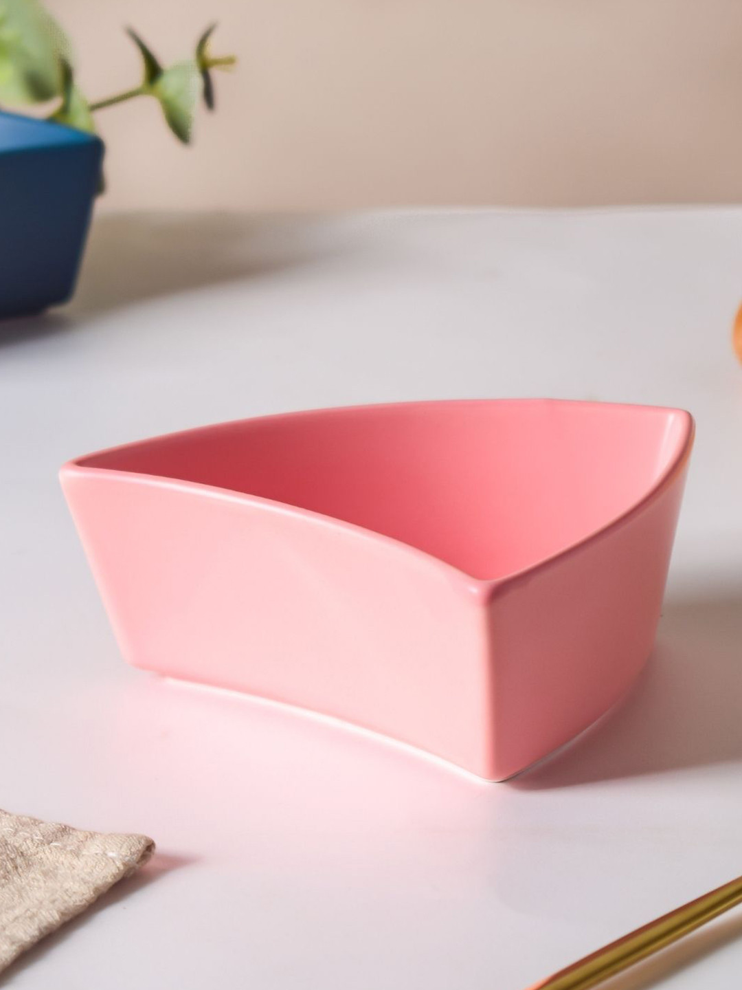 Buy Nestasia Pink Microwave Safe Ceramic Glossy Bowl 200ml Bowl for