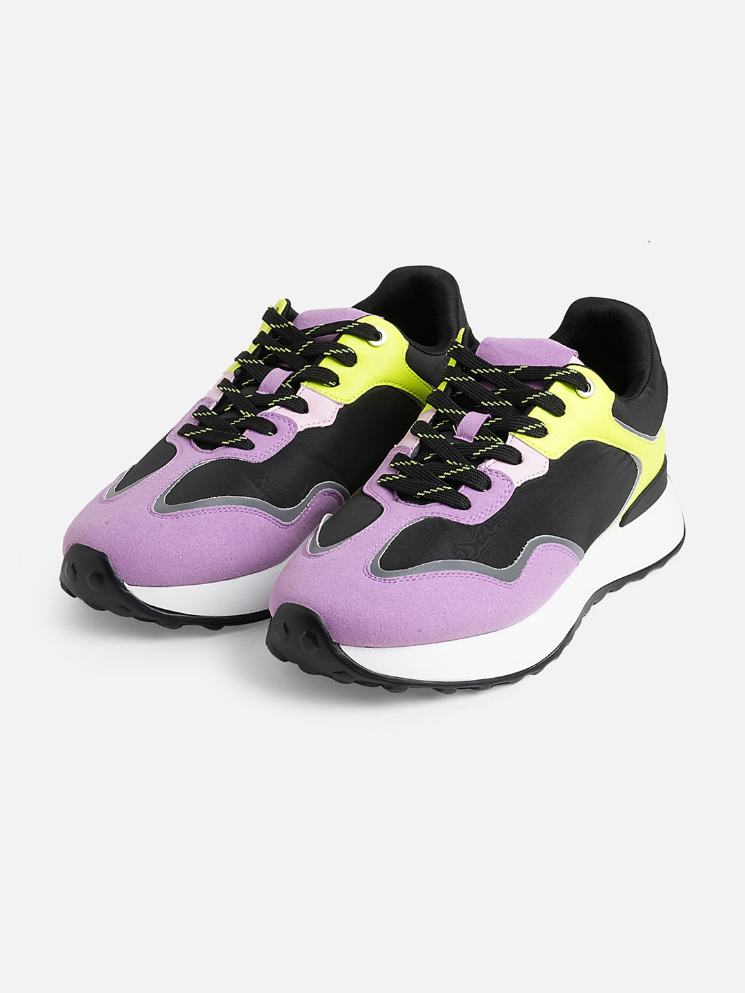 Buy Call It Spring Men Purple And Yellow Colourblocked Trekking Shoes